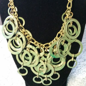 BRASS RINGED NECKLACE